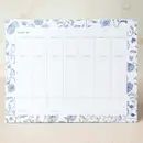 Elegant Blue Weekly Planner Notepad - Potpourri Gift Shop