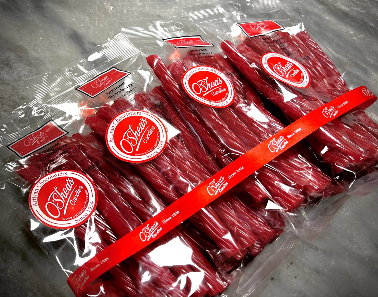 O'Shea's Gourmet Thick Cut Strawberry Licorice, 1/2 pound