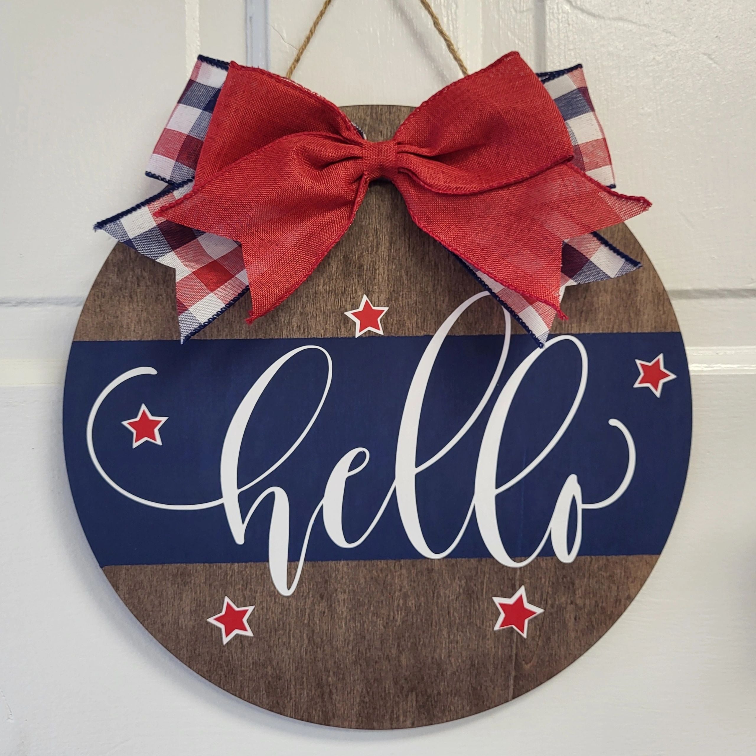 Hello Front Door Sign 12"