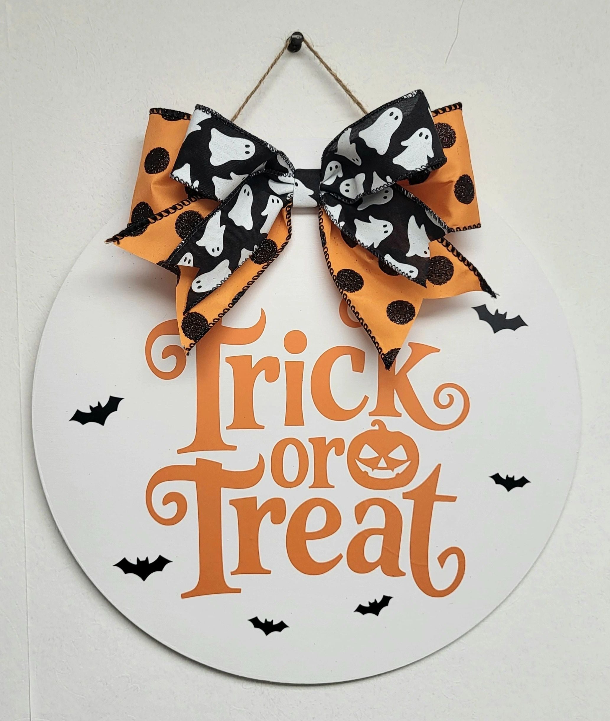 Trick or Treat Halloween Front Door sign 12"