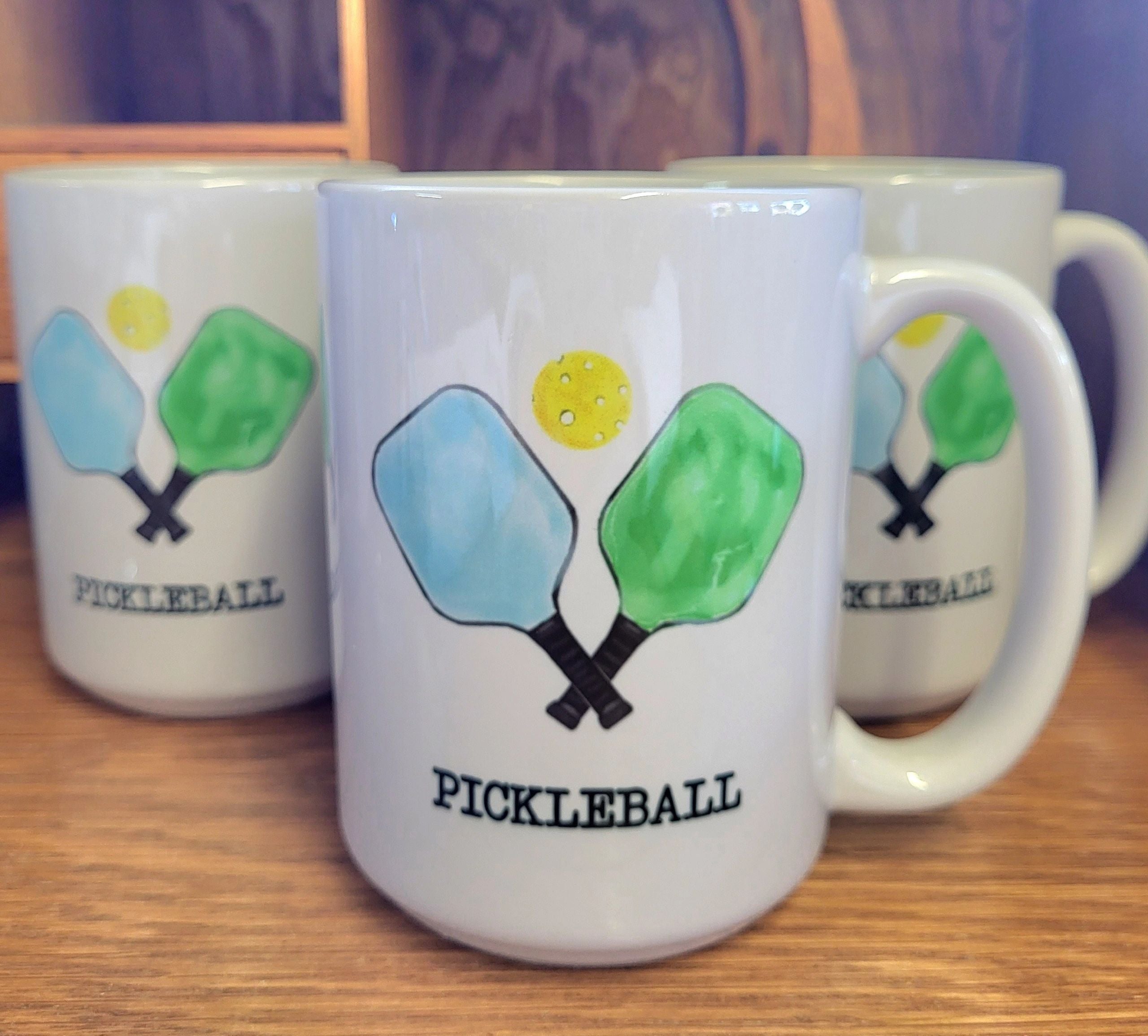 Pickleball Mug - Blue & Green 15 oz.