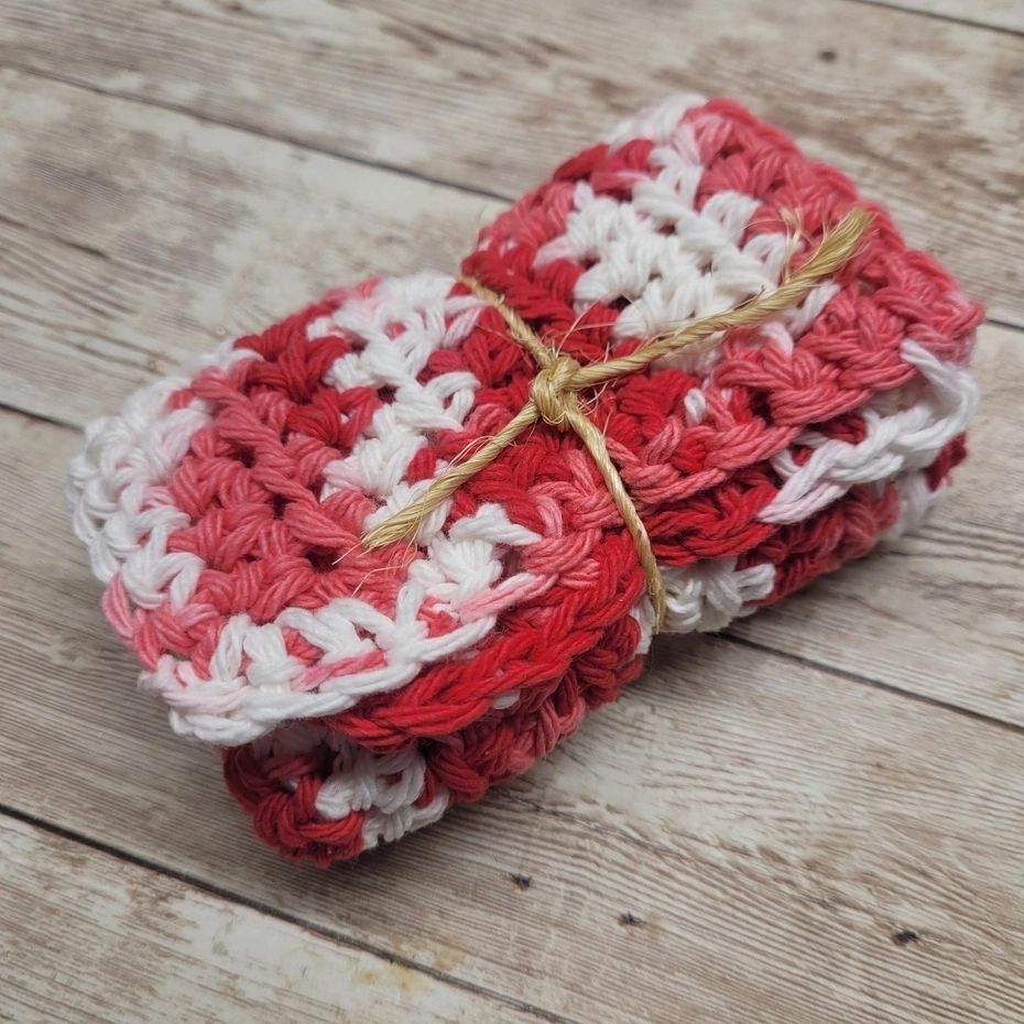 Multi Pink Cotton Washcloth