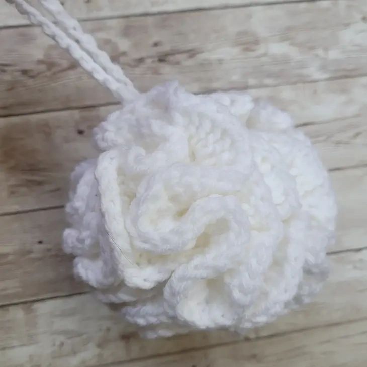 White Shower & Bath Puff