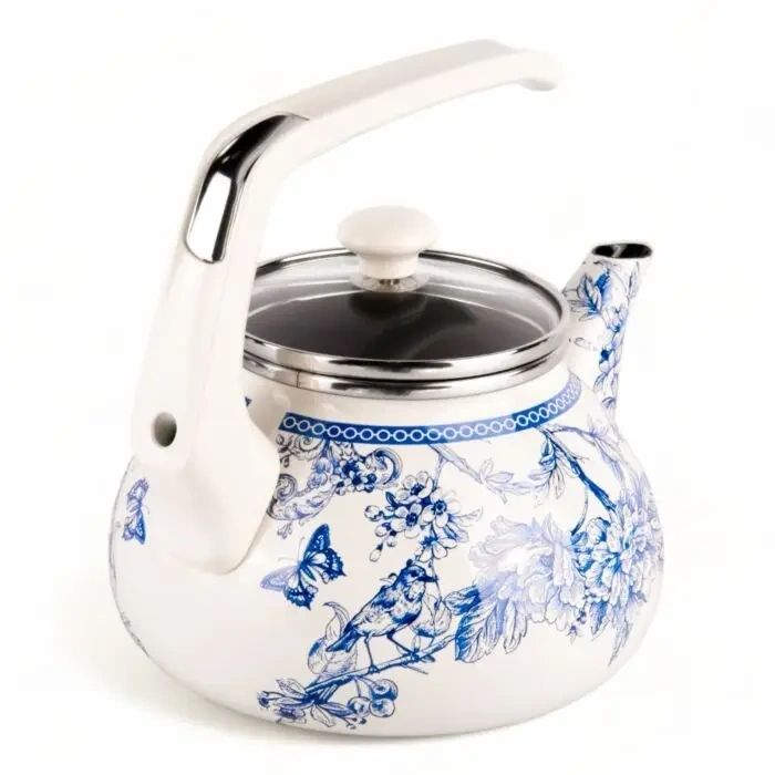 Bird of Paradise Enamel Kettle 2.3 qt.