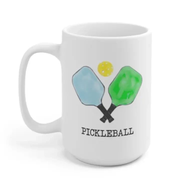 Pickleball Mug - Blue & Green 15 oz.