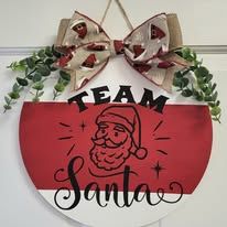 Team Santa Front Door Sign 14"