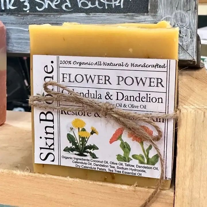 Organic Flower Power Calendula & Dandelion Bar Soap