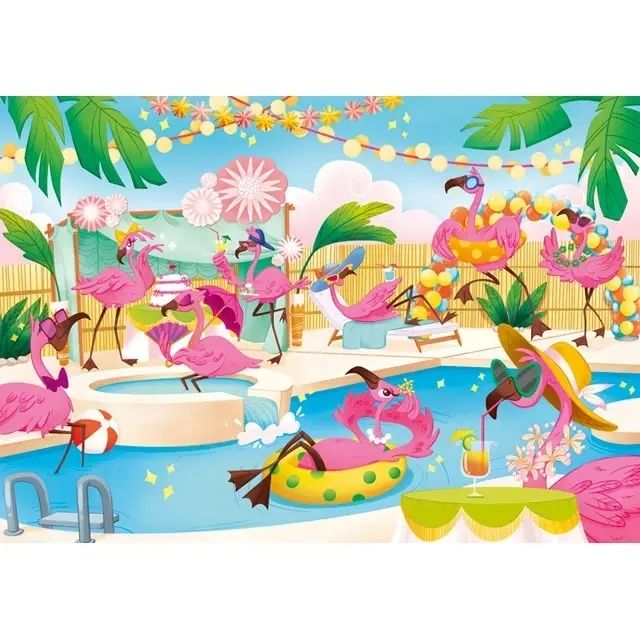 SuperColor Flamingos 104 Pc Puzzle