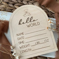 Hello World Teddy Bear Theme Stat Sign