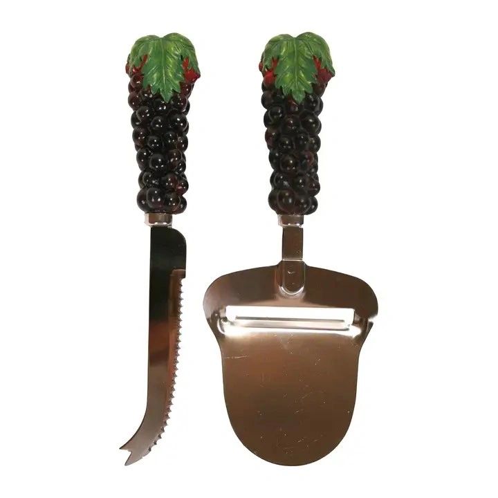 Cheese Knife & Planer Set - Purple Grapes