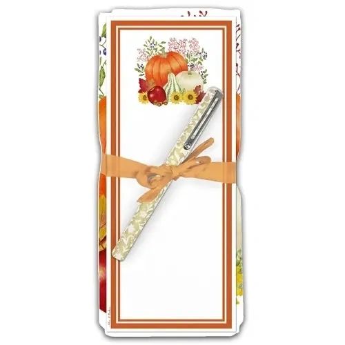 Flour Sack Towel & Magnetic Note Pad with Pen Set