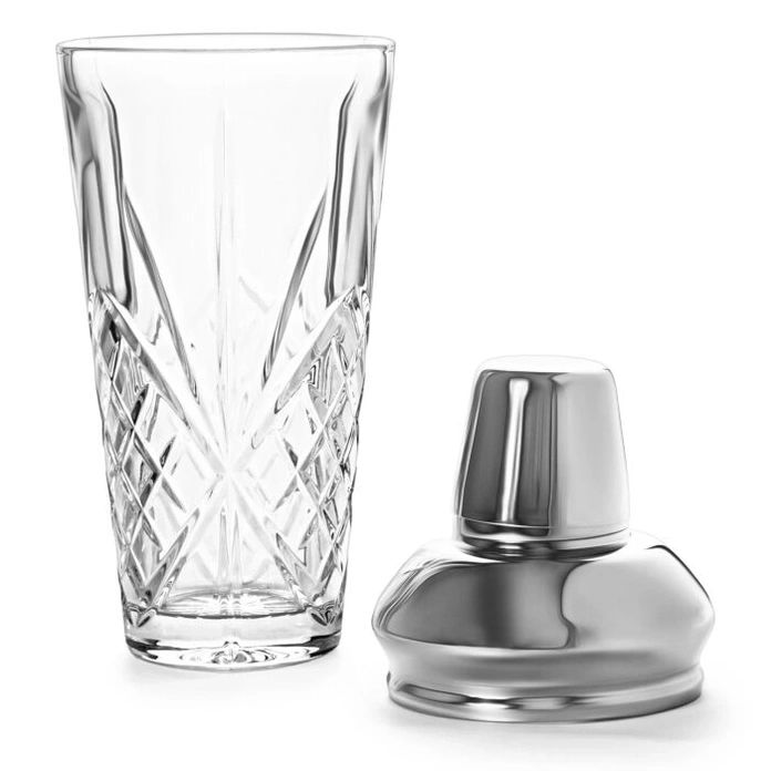 Vintage Glass Shaker with Stainless Steel Sealing Cap 15 fl.oz.