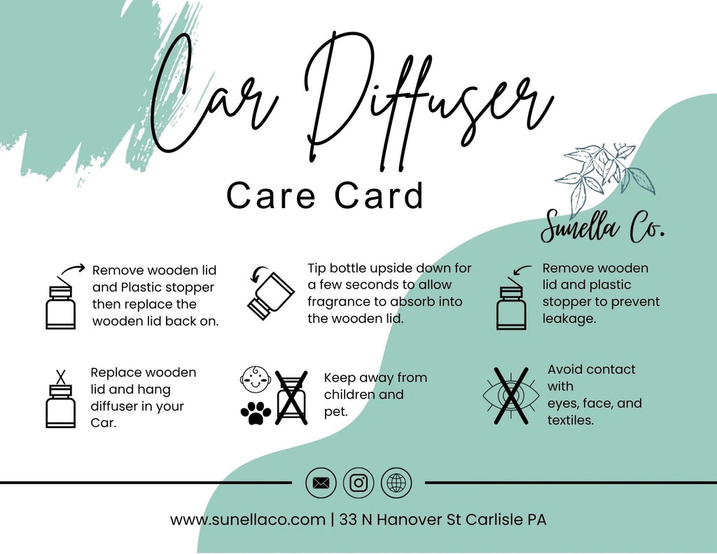 Car Diffuser Air Freshener in Toasted Vanilla