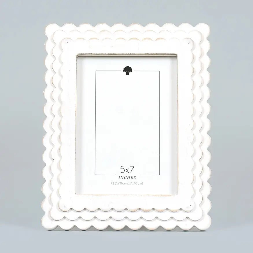 Wood Picture Frame 8 x 10 Scallop - Potpourri Gift Shop