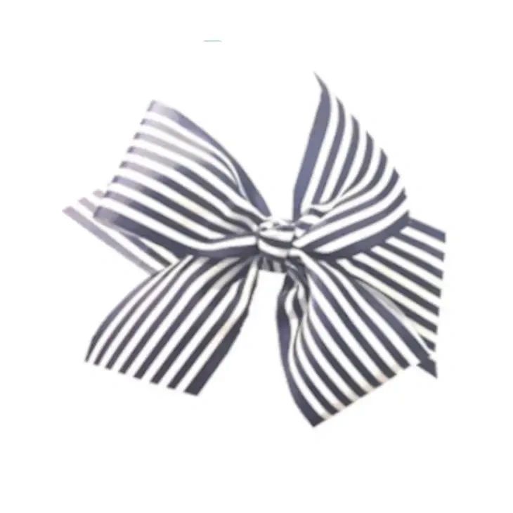 Navy/White Stripe Interchangeable Bow