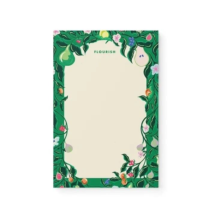 Flourish Blooming Fruits Notepad 50 Sheets - Potpourri Gift Shop
