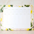 Citron Weekly Planner Desk Notepad - Potpourri Gift Shop