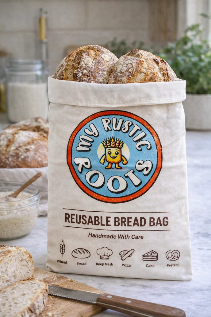 Beeswax Lined Reusable Bread Bag