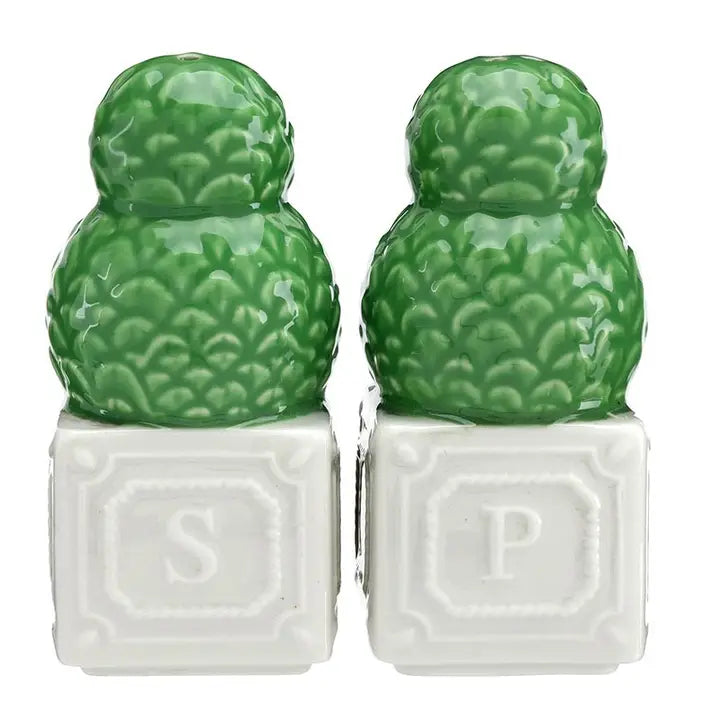 Ceramic Topiary Salt & Papper Set