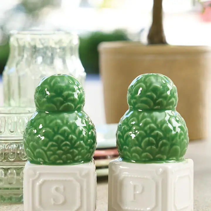 Ceramic Topiary Salt & Papper Set