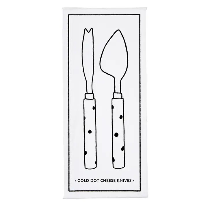 Gold Dot Cheese Knives