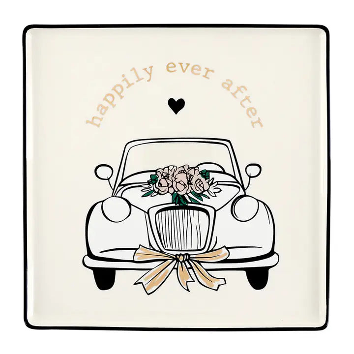 Ceramic Square Platter - Happily Ever After