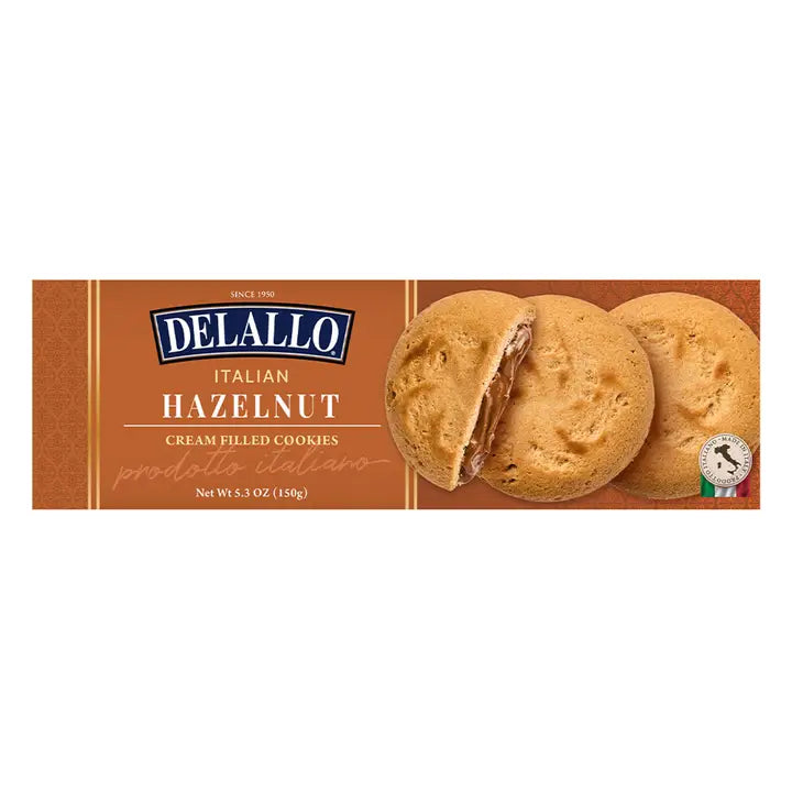DeLallo Italian Hazelnut Cream Filled Cookies
