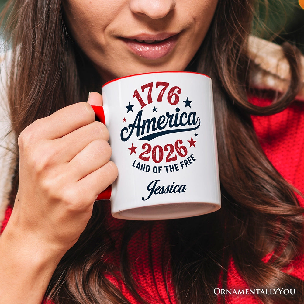 America Land of The Free 250th Anniversary Mug, 12 0z.