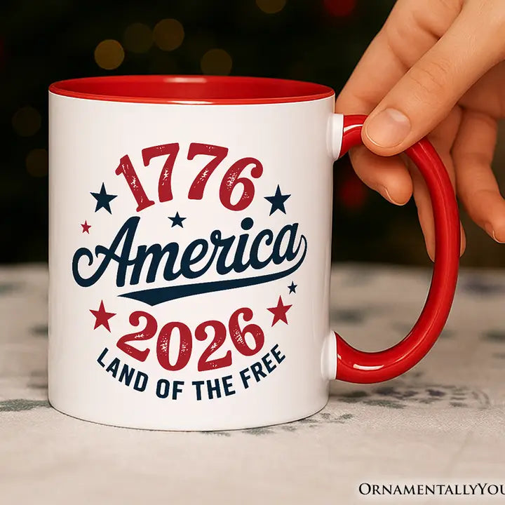 America Land of The Free 250th Anniversary Mug, 12 0z.