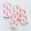 Lobster Fabric Napkin Set, 4