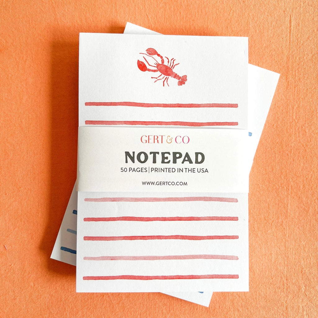 Watercolor Lobster Notepad