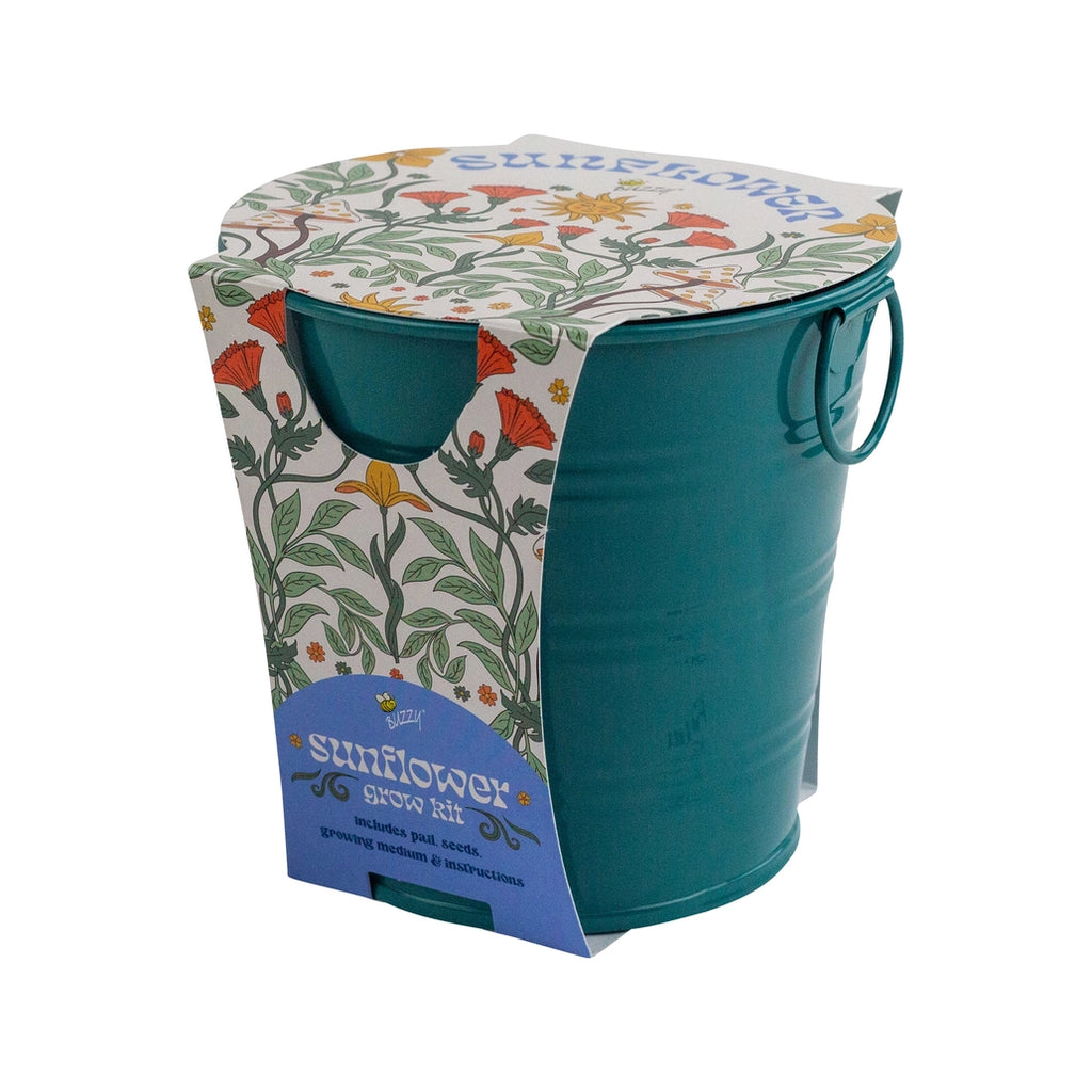 Painted Flower Grow Pail, Sunflower Kit