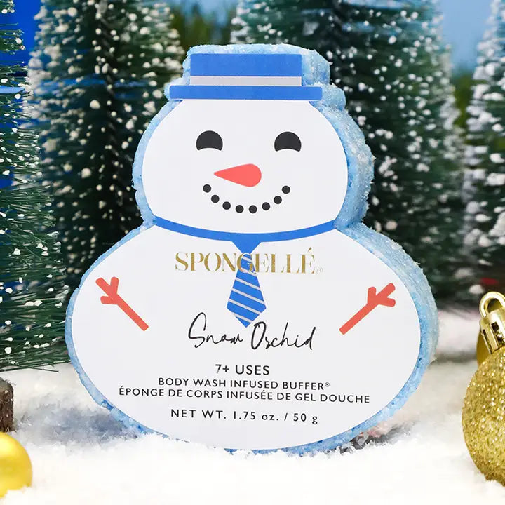 Snow Orchid Snowman Holiday Buffer