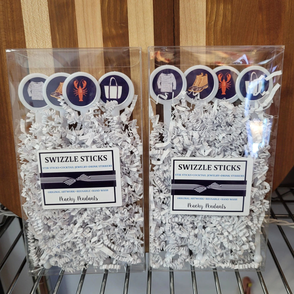 Preppy New England Swizzle Sticks 4PK