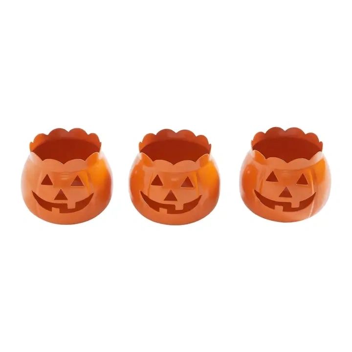 Jack O Lantern Pumpkin Votive & Tealight Candle Holder 3.5" 1PK