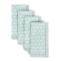 Artisan Hand - Blocked Cloth Napkins – 100% Cotton – Set of 4 - Potpourri Gift Shop