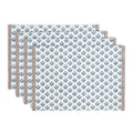 Artisan Hand - Blocked Placemats – 100% Cotton – Set of 4 - Potpourri Gift Shop