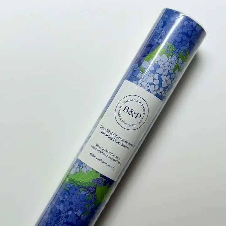 Hydrangea Double - Sided Wrapping Paper Roll - Potpourri Gift Shop