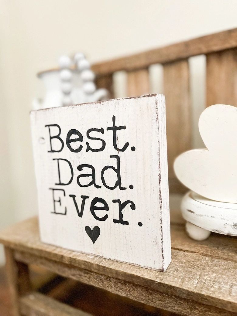 Best Dad Ever Wood Sign - Potpourri Gift Shop
