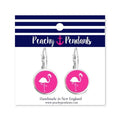 Hot Pink Flamingo Dangle Earrings