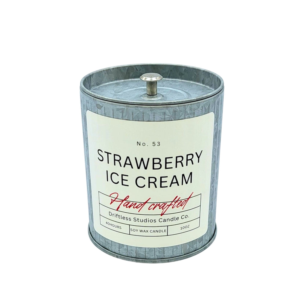 Strawberry Ice Cream Soy Wax Candle 10 oz.