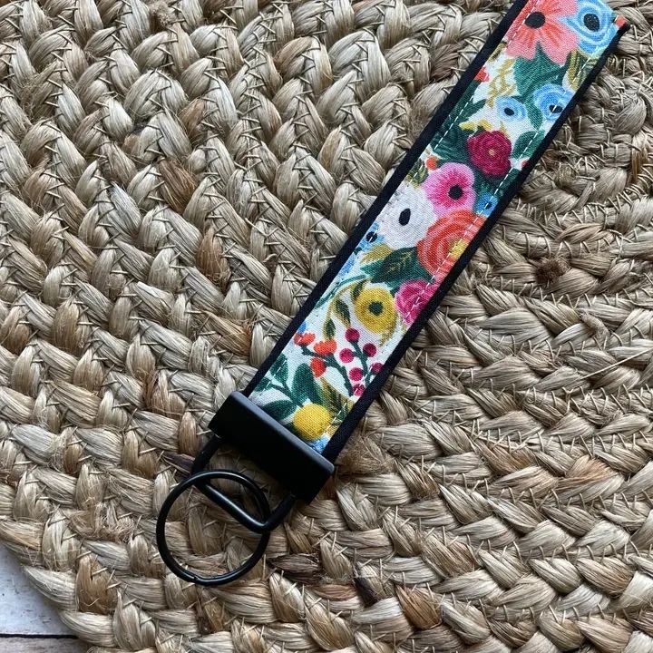 Bright Wildflower Keychain Wristlet