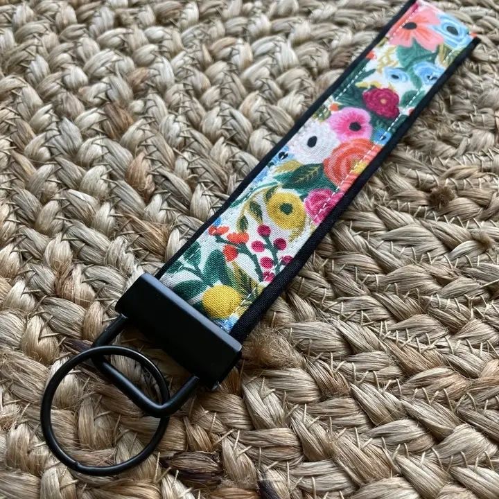 Bright Wildflower Keychain Wristlet