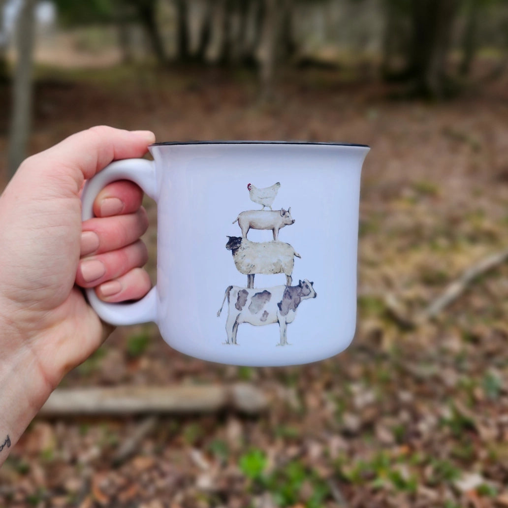 Farm Animal Stack Ceramic Mug