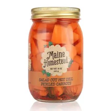 Hot Dill Pickled Carrots, Salad Cut 16 oz.