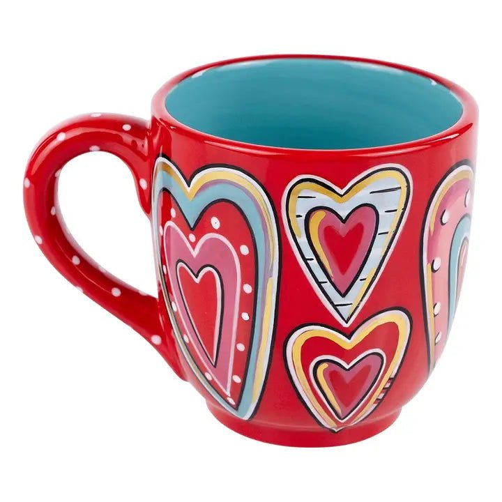 All Over Hearts Mug - Potpourri Gift Shop