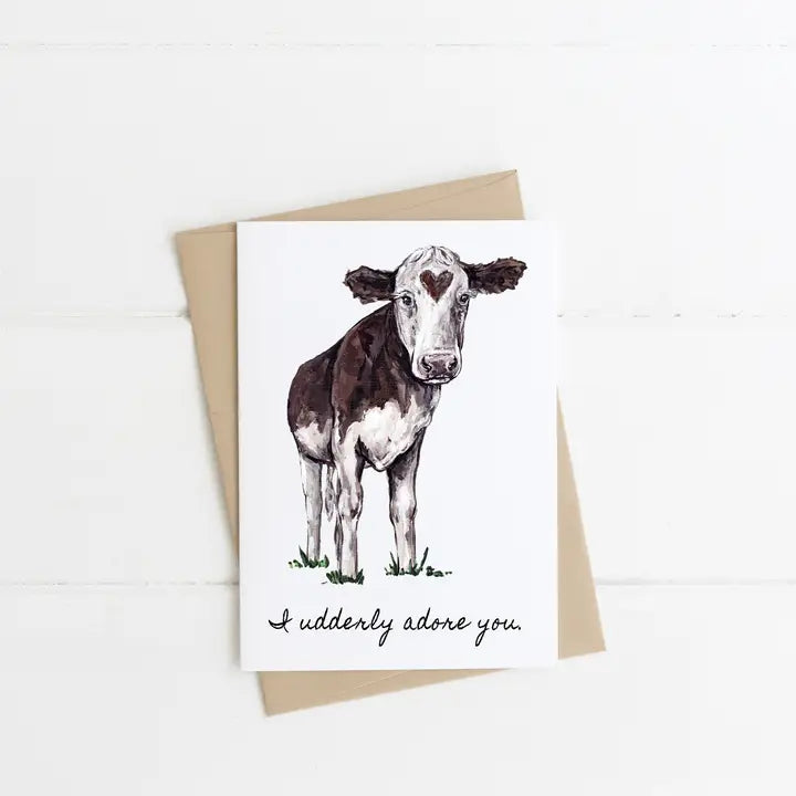 I Udderly Adore You Greeting Card