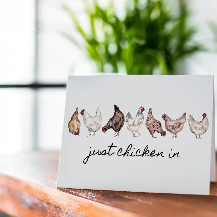 Just Chicken In Greeting Card