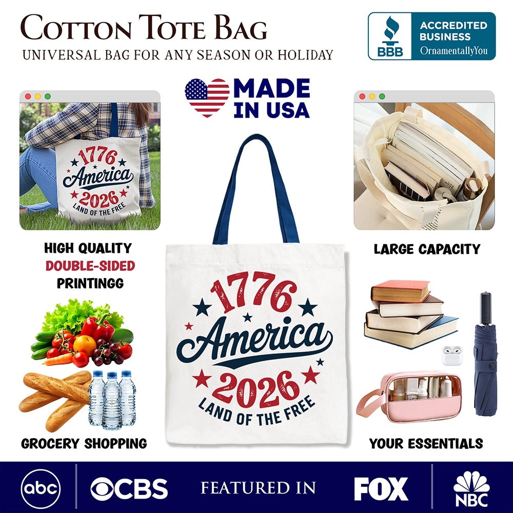 America Land of The Free Tote Bag - Potpourri Gift Shop