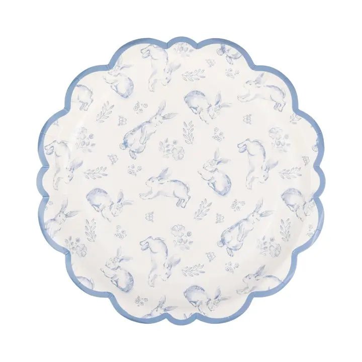 8" Bunny Toile Paper Plates - Potpourri Gift Shop